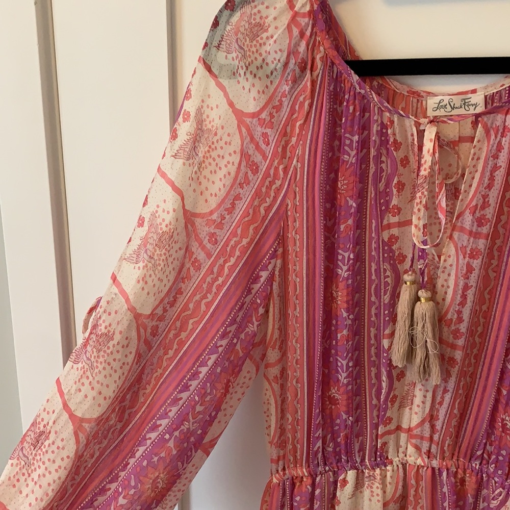 Gorgeous LoveShackFancy Silk Bohemian Dress - Size S - Picture 6 of 11